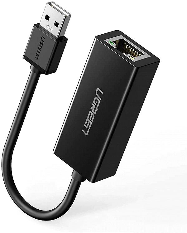 Ugreen zewnętrzna karta sieciowa RJ45 - USB 2.0/100 Mbps Ethernet czar