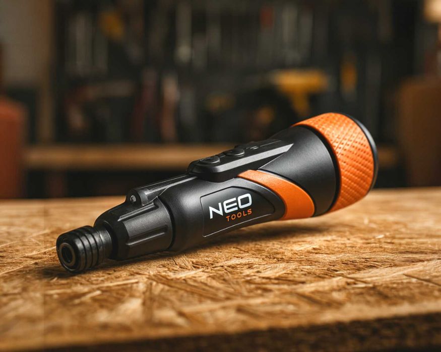 NEO Wkrętak Akumulatorowy 3.6V 1.3Ah HEX 36 Końcówek Walizka NOWY Mały