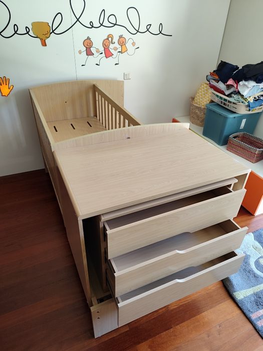 Cama conversível combi berço/ solteiro