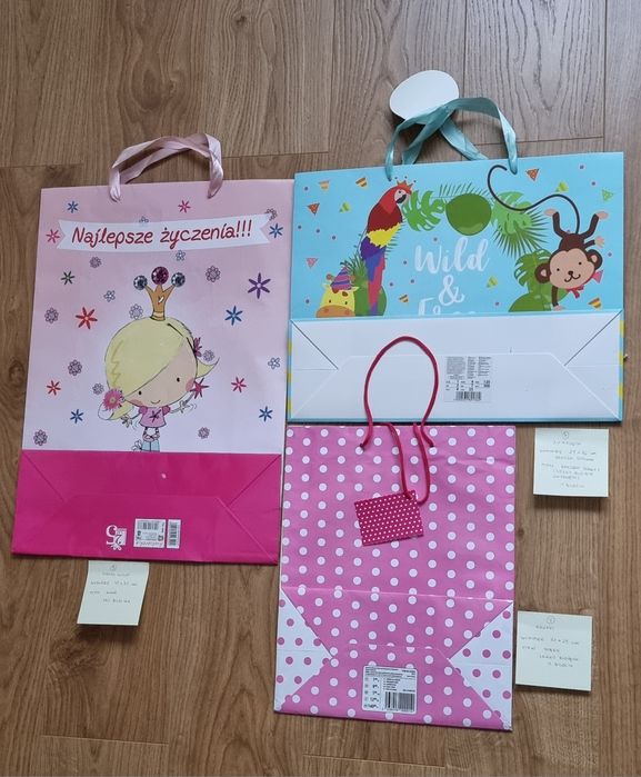 Zestaw torebek prezentowych dla dzieci Minnie, Frozen, Zosia
