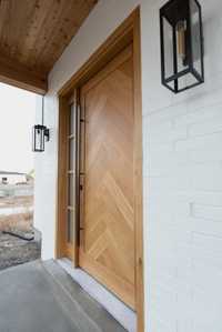 Drzwi wejściowe zewnętrzne drewniane dębowe dostawa gratis