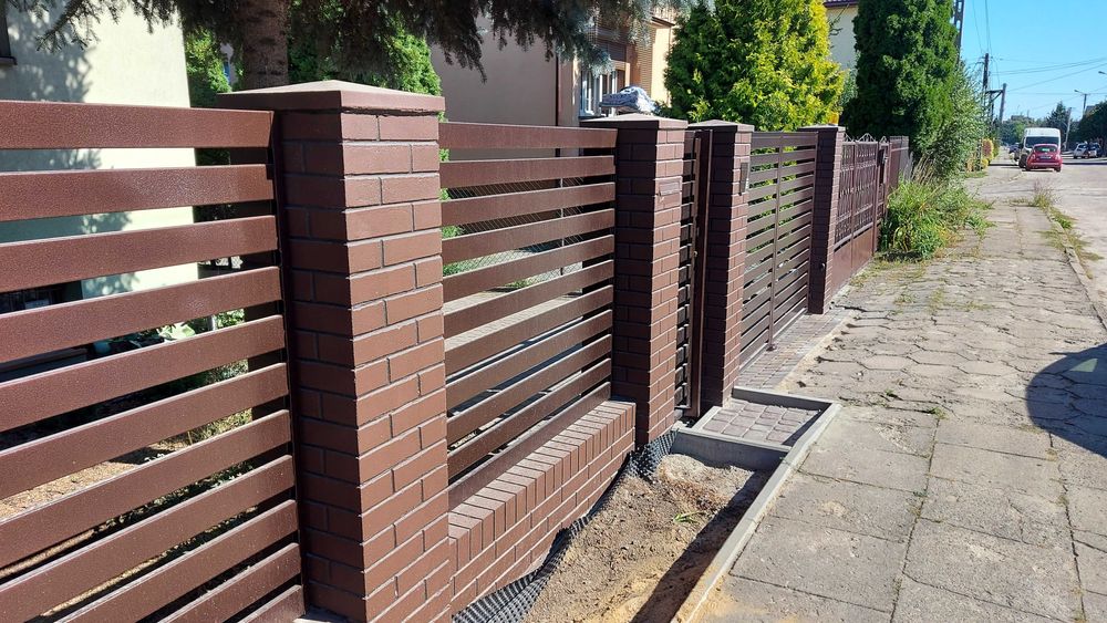 OGRODZENIE OGRODZENIA BETONOWE klinkierowe bloczek ogrodzeniowy