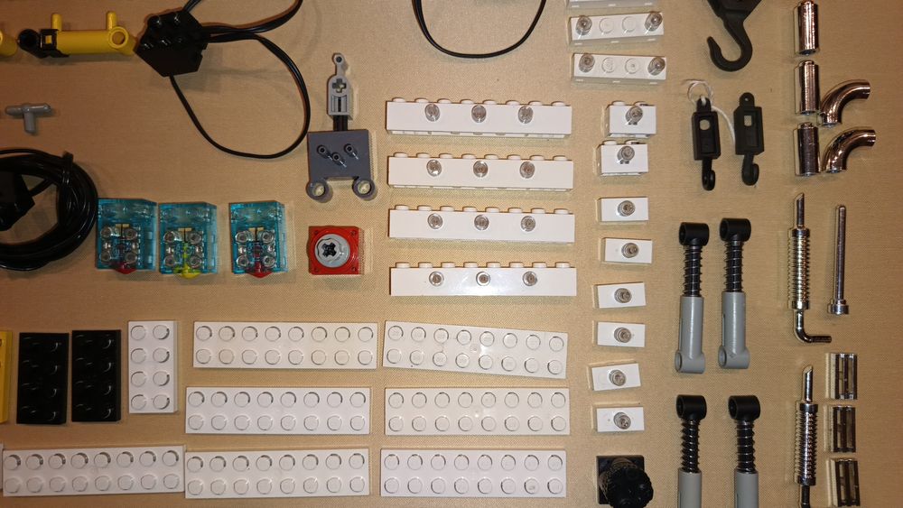 LEGO technic kable 9v micromotory silniczki lampki pneumatyka haki kg