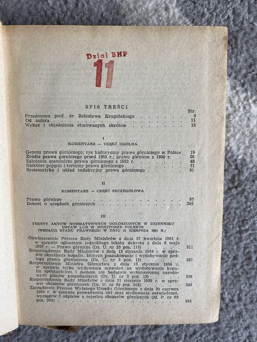 Tadeusz Płodowski  Prawo górnicze  1961 r