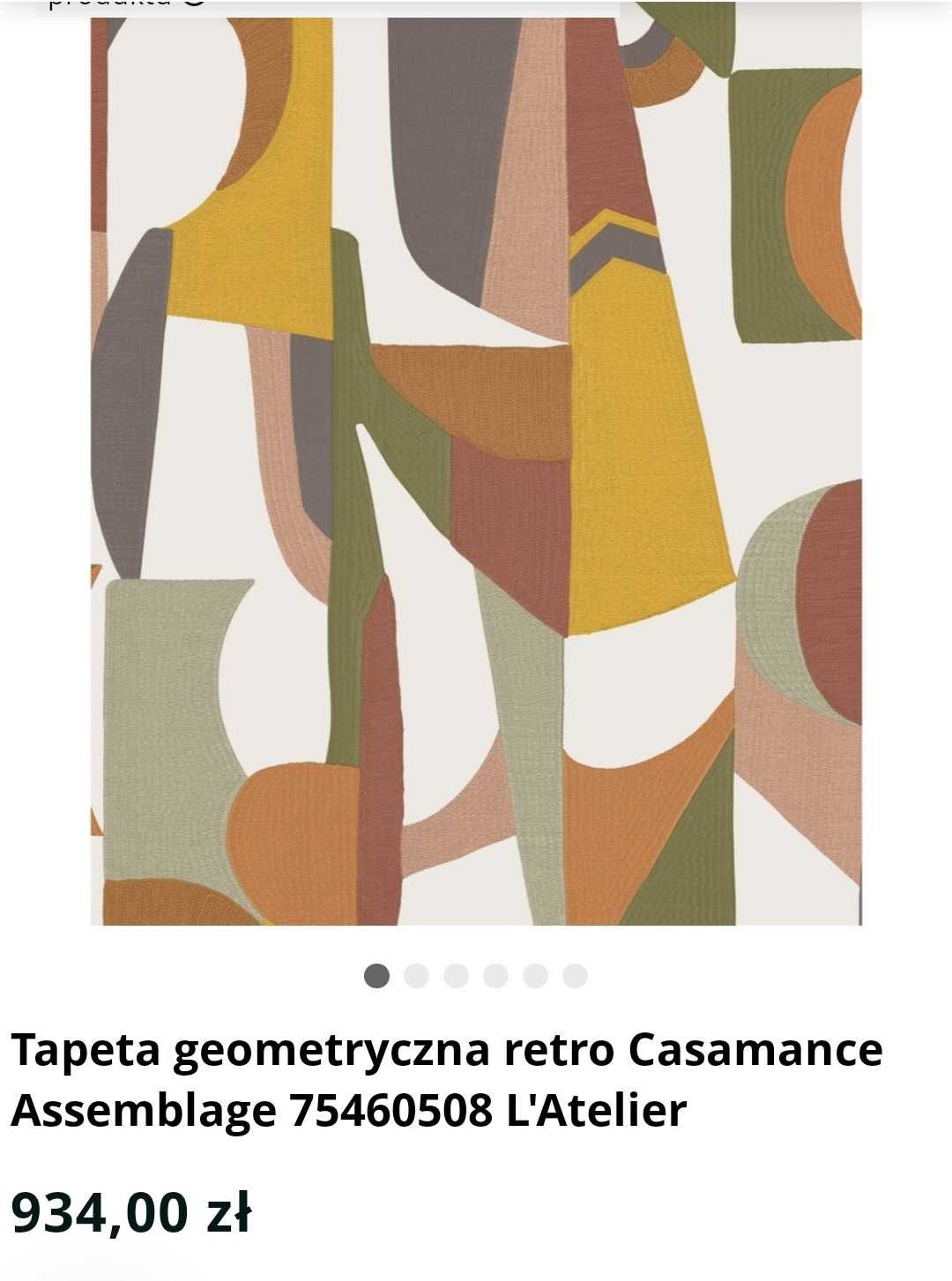 Tapeta geometryczna retro Casamance Assemblage  L'Atelier