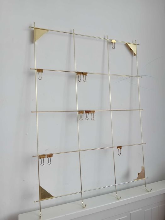 Ramka metalowa Ikea kolor złoty klipsy wieszaki haczyki