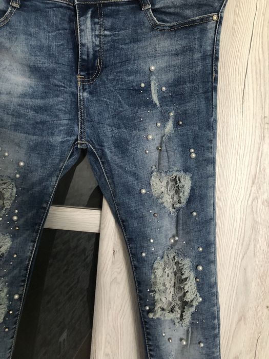 Spodnie damskie jeansy L