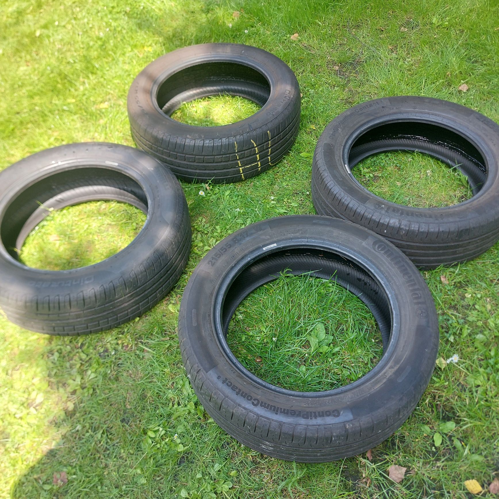 4x215/55 R 17 2xConti ,dot21,2xPirelli dot 22 ,Komplet 280 zł