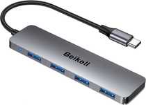 HUB USB Beikell USB C 4w1 5 Gb/s slim aluminiowy 625