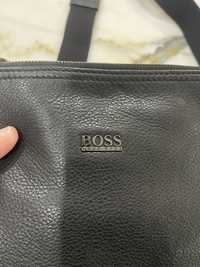 Bolsa tiracolo de couro Hugo Boss