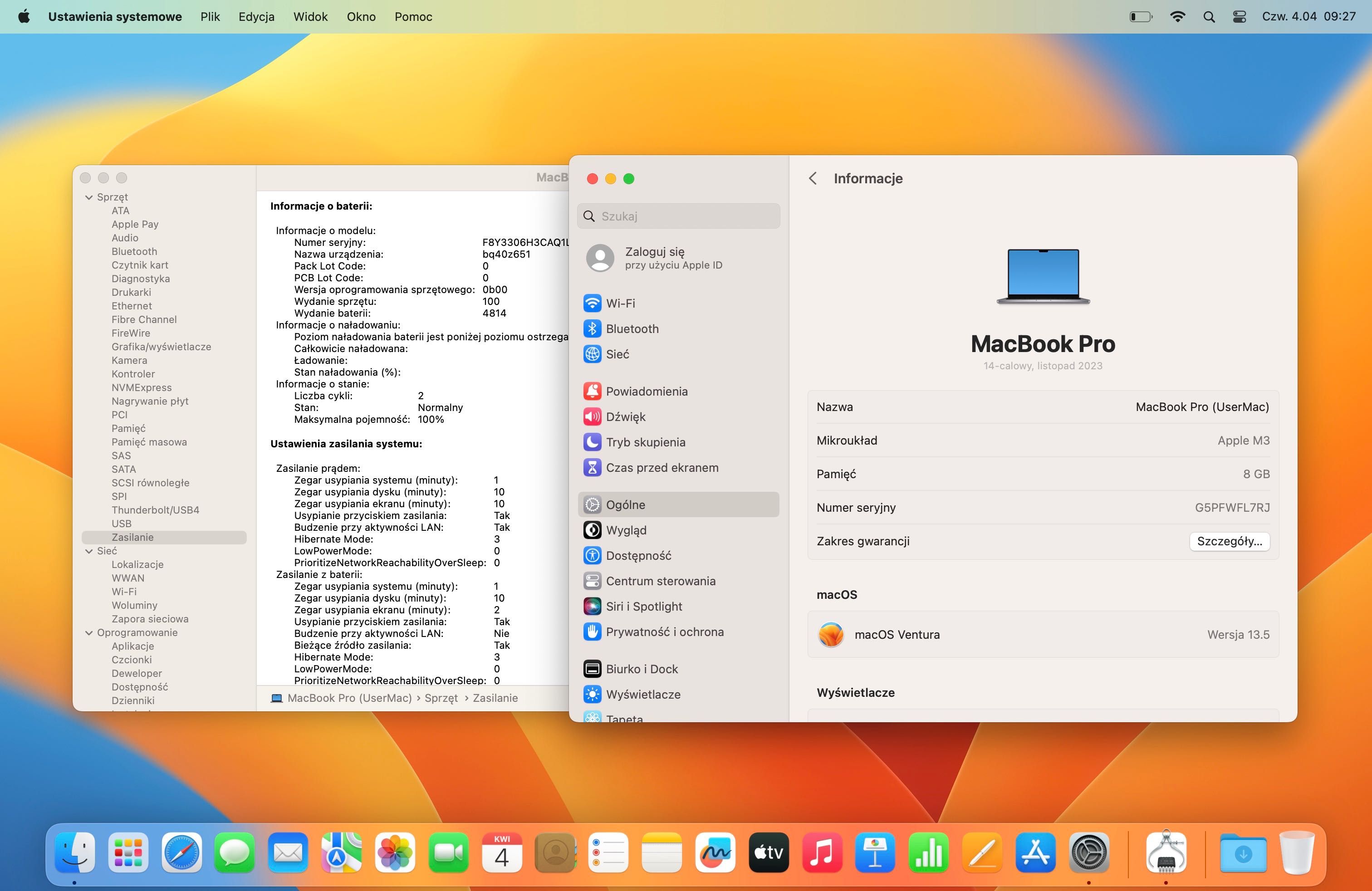 Apple MacBook Pro M3 14 8 GB 1 TB NOWY Szary