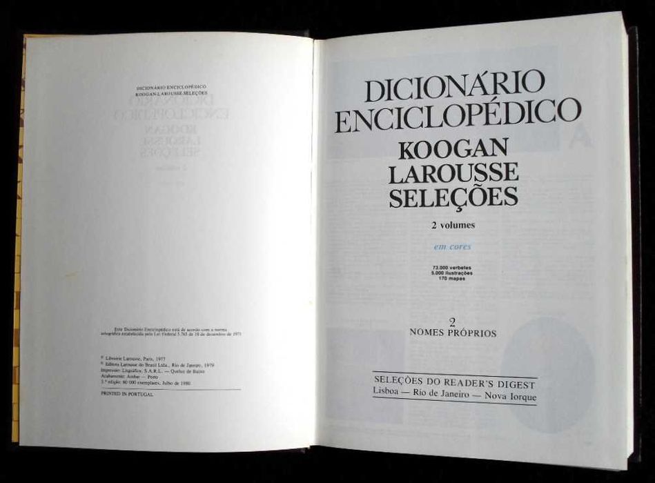 Dicionário Enciclopédico Koogan Larousse 3 volumes a cores Seleções