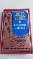 Julio Verne El Archipiélago en llamas hiszpański reprint oryg. wydania