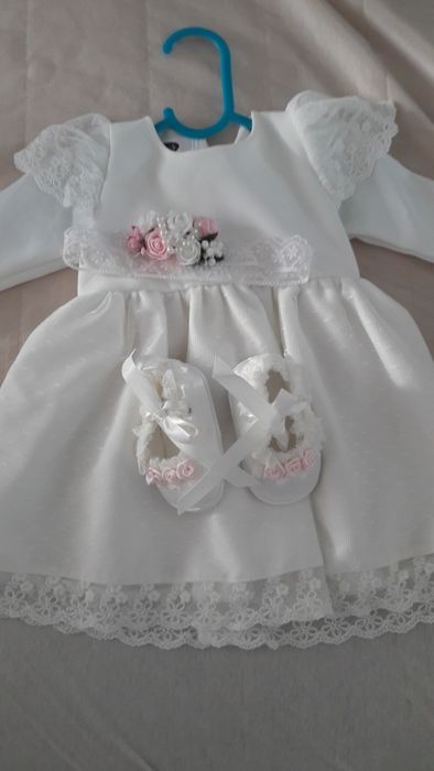 Sukieneczka do chrztu Spells Little Fashion, buciki 10 i opaska