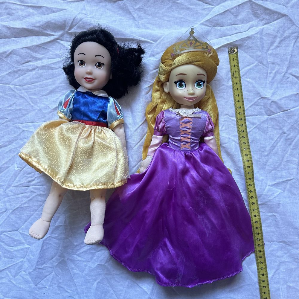 Мягкі ляльки принцеси з пластиковим лицем/ рапунцель, білосніжка