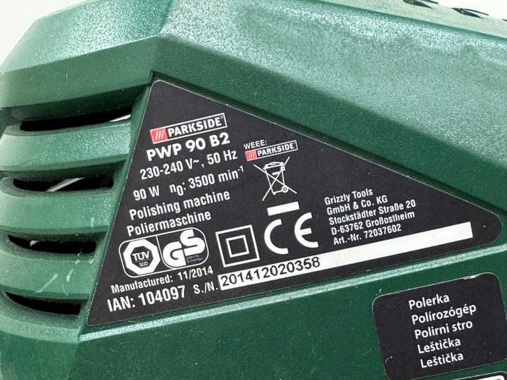 Polerka Parkside PWP 90 B2 – bardzo dobry stan!