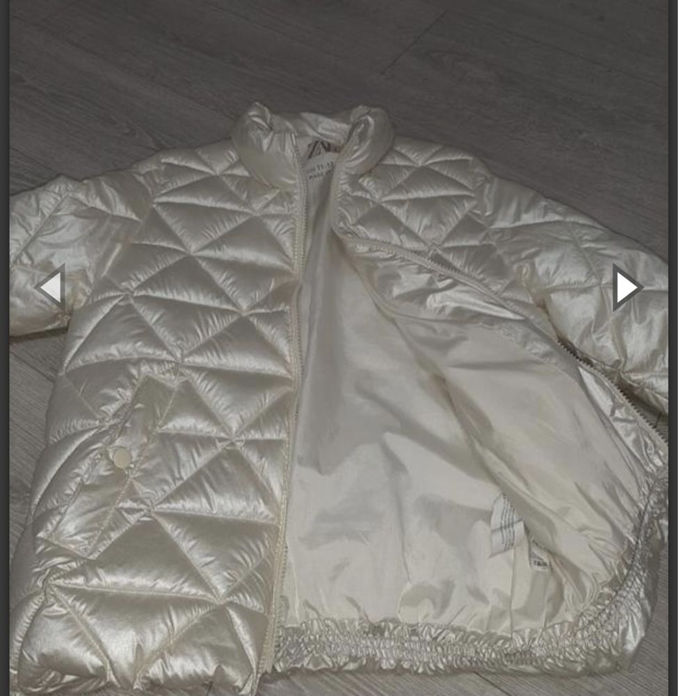 Zara куртка перламутровая размер 164 рост 14-16 лет