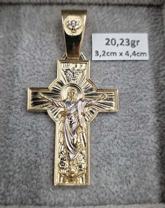Krzyż 20,23gr złoto próby 585