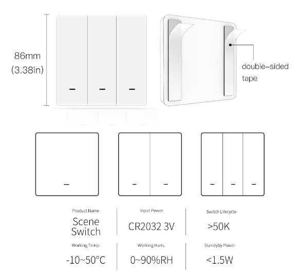 Беспроводной выключатель ZigBee