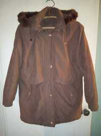 Куртка зима-осень , цвет коричневый , размер 48 , рост 3 .