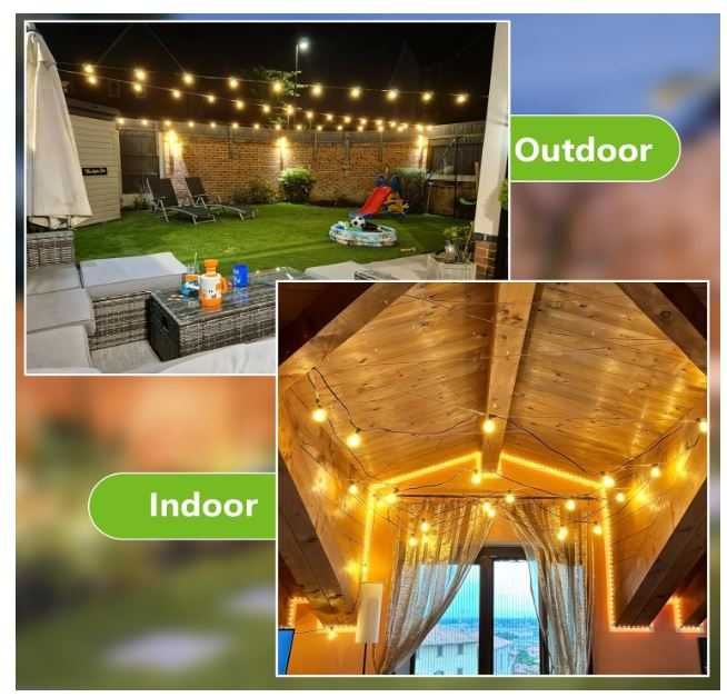 Girlanda świetlna 7.6m 12 żarówek LED BokiHok