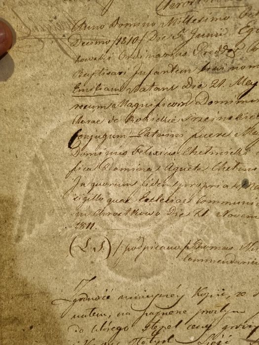 Dokumenty polskie z 1834 r. Znak wodny piękne