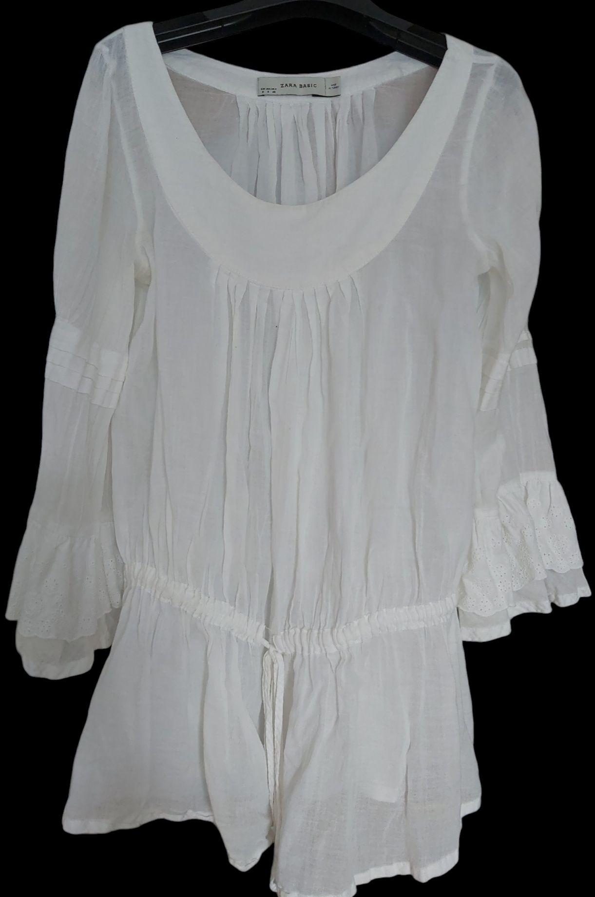 Biala damska koszula 3/4 rekaw M zara basic