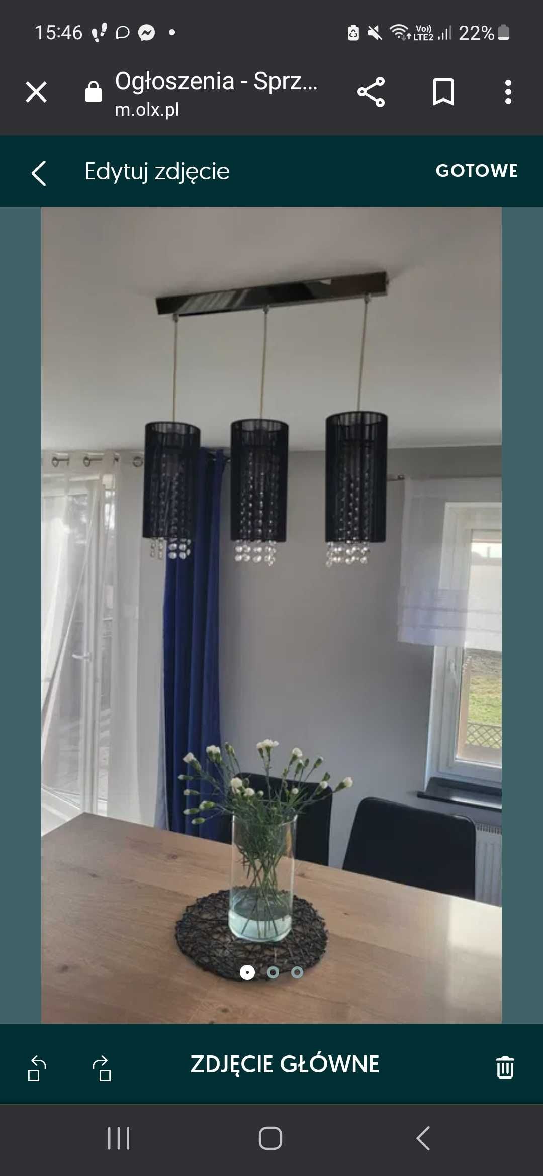 Lampa wisząca 3klosze