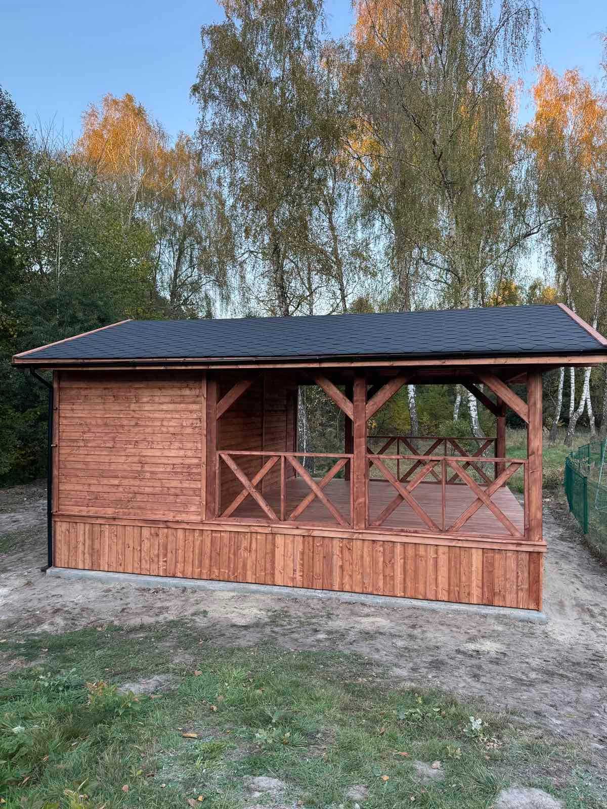 scena drewniana altana wiaty zadaszenia producent