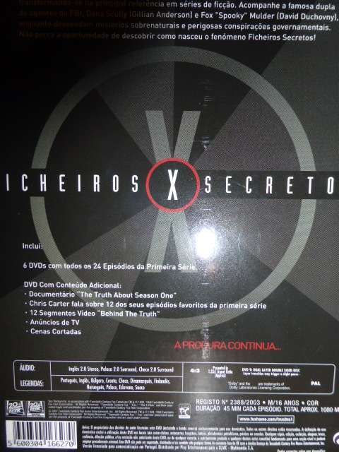 DVD T1 The X-Files - Ficheiros Secretos