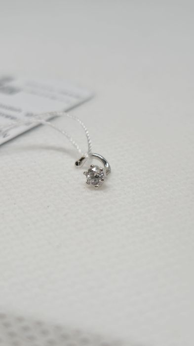 Пірсінг з білого золота для носа. Новий. Favoritum.