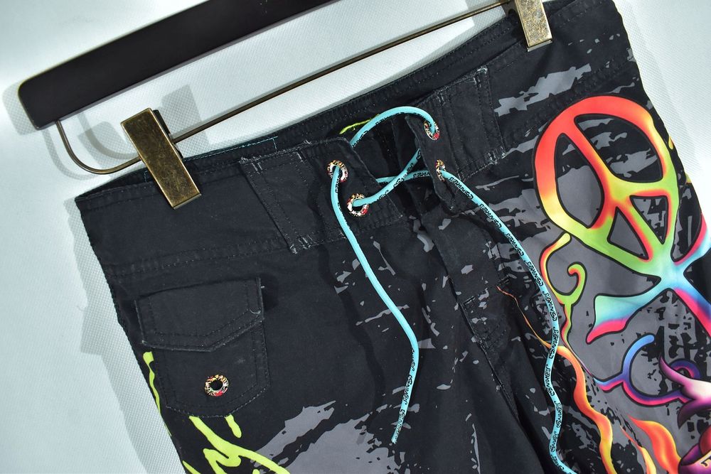 Ed Hardy Spodenki Męskie Luźne Logowane 31