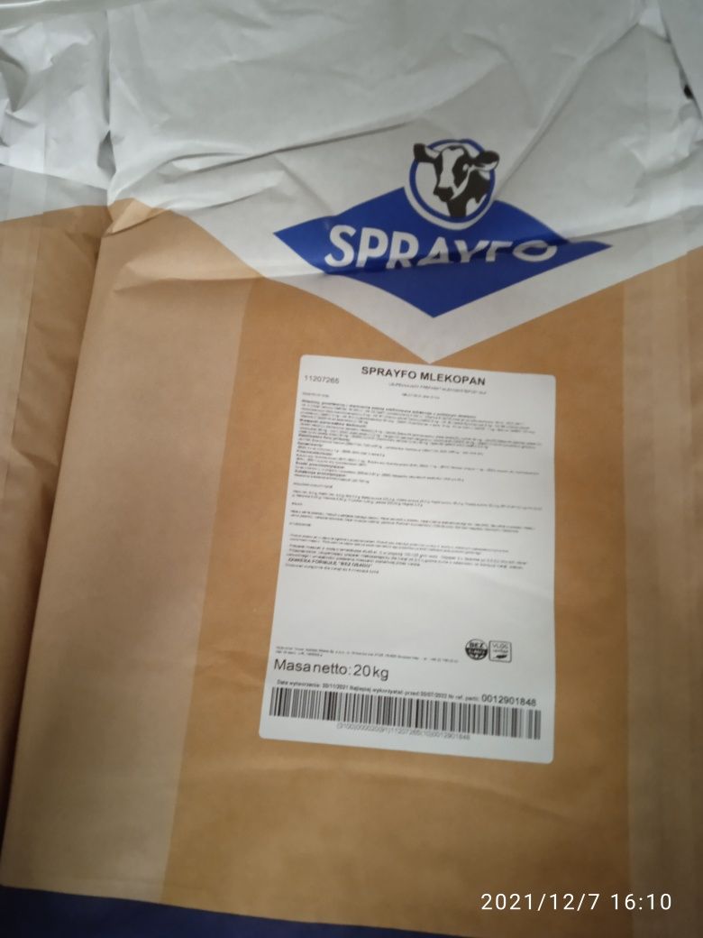 Sprayfo czerwone, mleko dla cieląt od 4 dnia