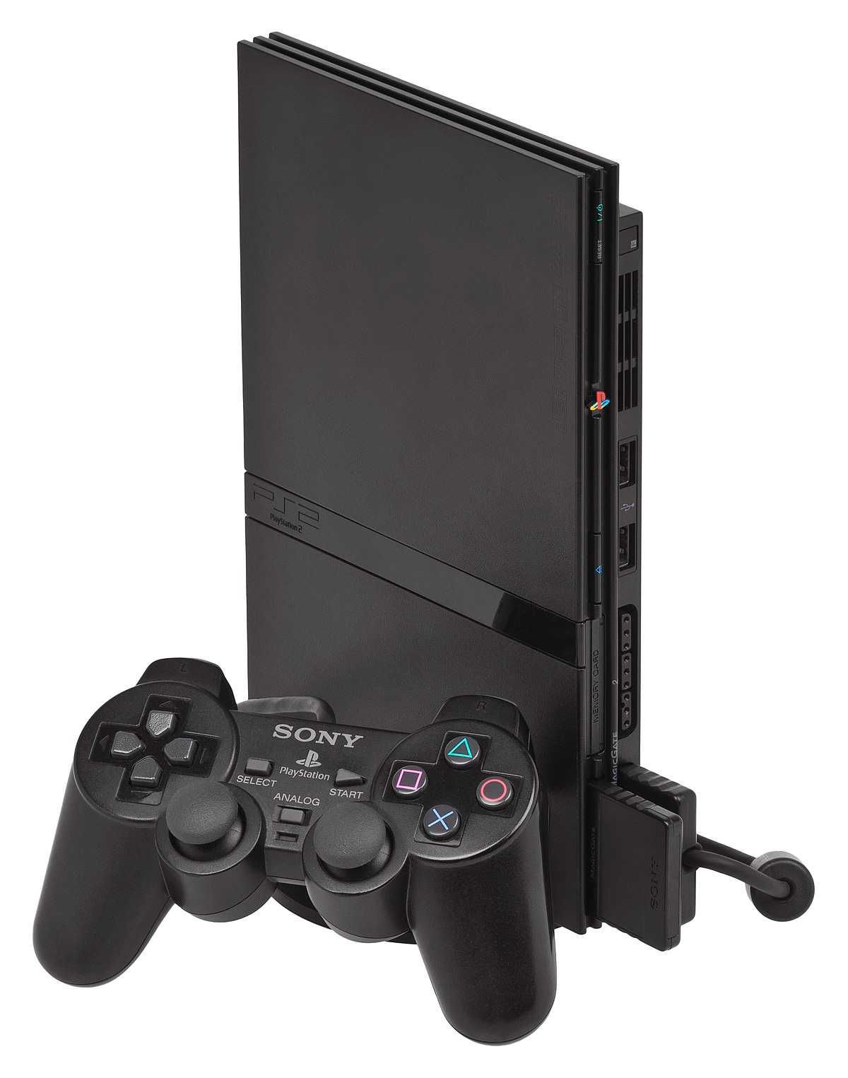 Playstation 2 Slim + comando + 4 jogos