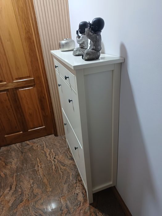 Sapateira, HEMNES IKEA c/2 compartimentos, branco, 89x30x127 cm