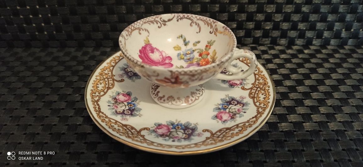 R    Porcelana Krautheim Selb Bawaria Duo Mokka Kolekcjonerska Śliczna