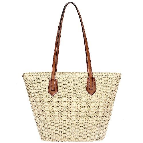 Нова бежева плетена солом'яна сумка пляжна плетена сумка світла