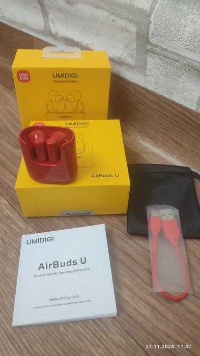 Бездротові навушники UMIDIGI AirBuds U червоні