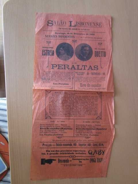 Programas folhetos antigos de teatro anos 10 - 20