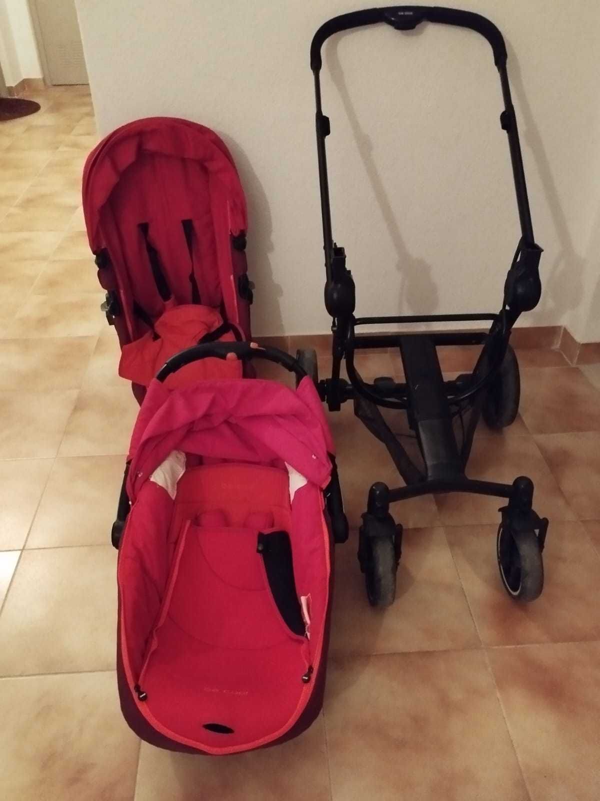 Carrinho Be Cool Twice, Baloiço Chicco, Cadeira Chicco Auto - Tudo 65€