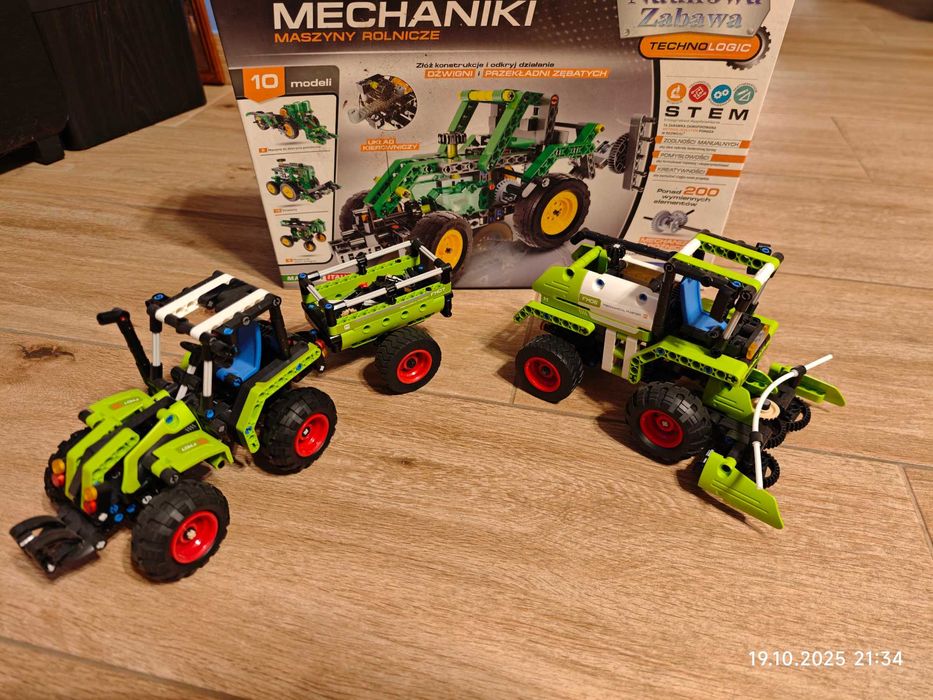 Klocki Techniczne traktor z przyczepą kombajn