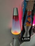 Lampa typu lava kolor srebrny