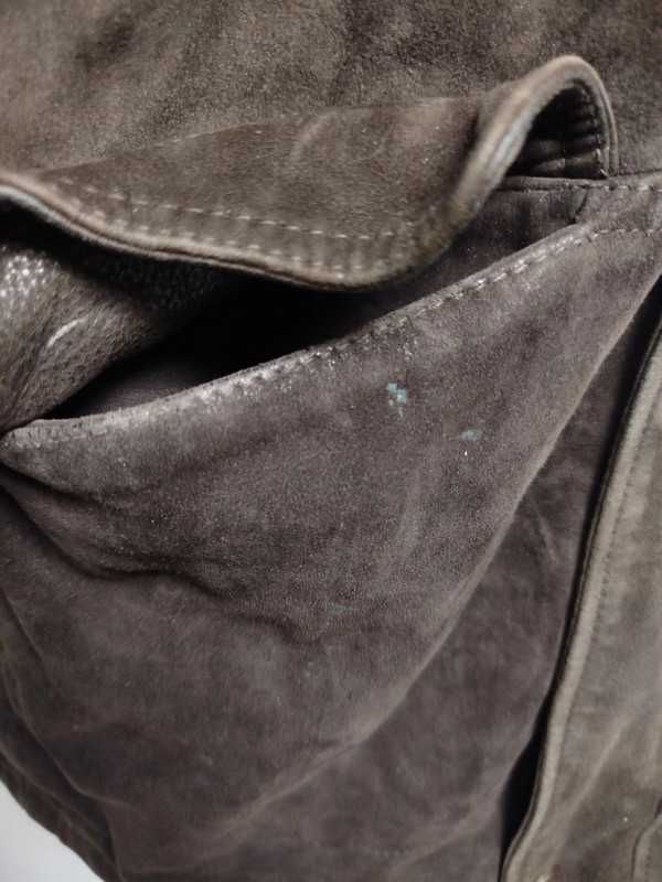 Kurtka skórzana zamszowa Hugo Boss suede leather jacket vintage