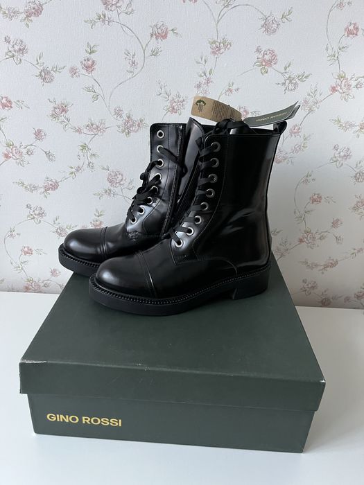 Gino Rossi trzewiki botki lakierowane skórzane 38