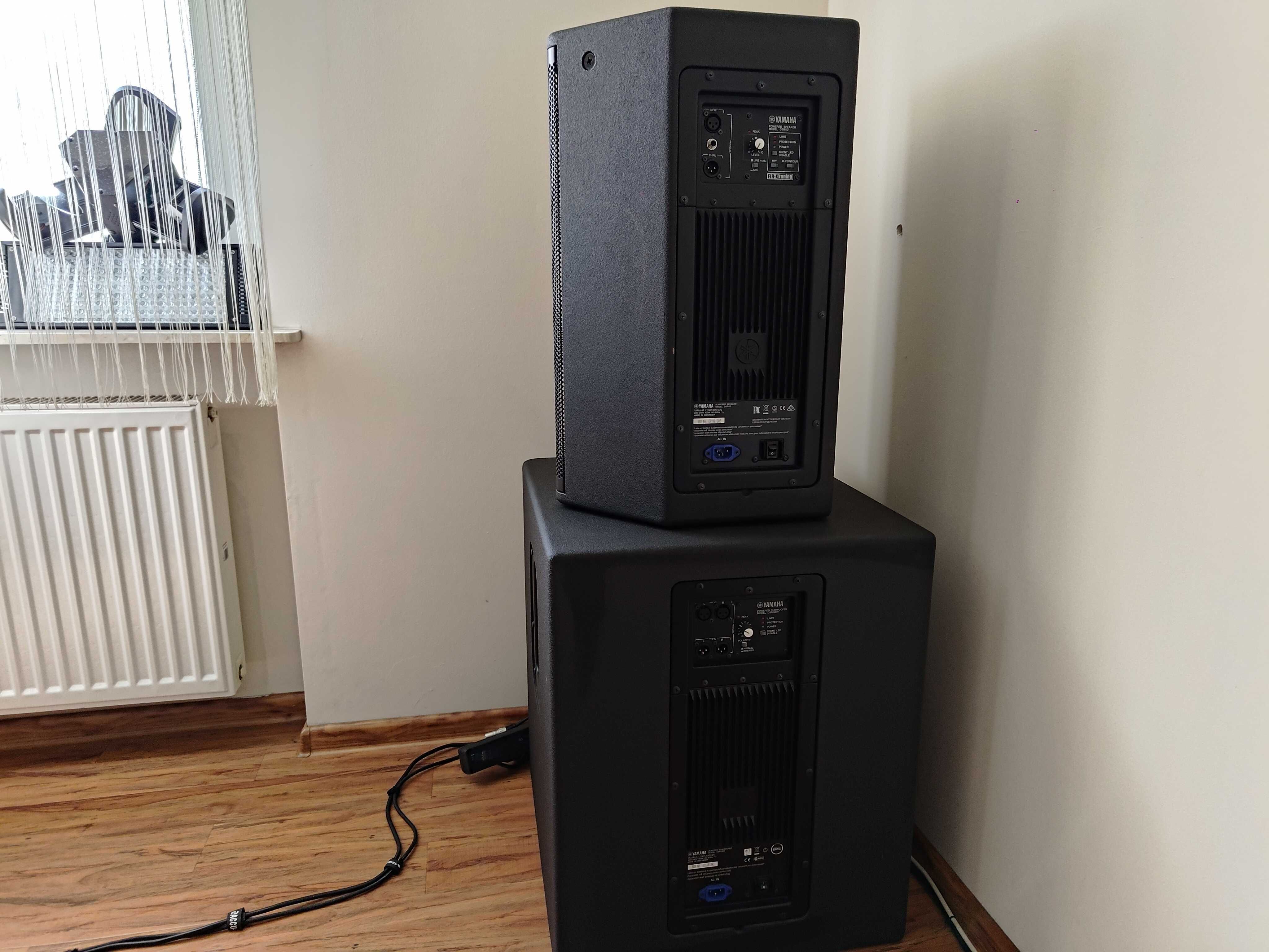 Profesjonalne nagłośnienie aktywne 2xYamaha Dsr 112 i 3x Dsr 118W.