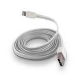 Kabel Forever do iPhone 8-PIN silikonowy płaski biały, Forever