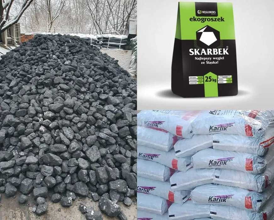Polski węgiel r.rodzaje - Ekomiał - ekogroszek - orzech - kostka TANIO