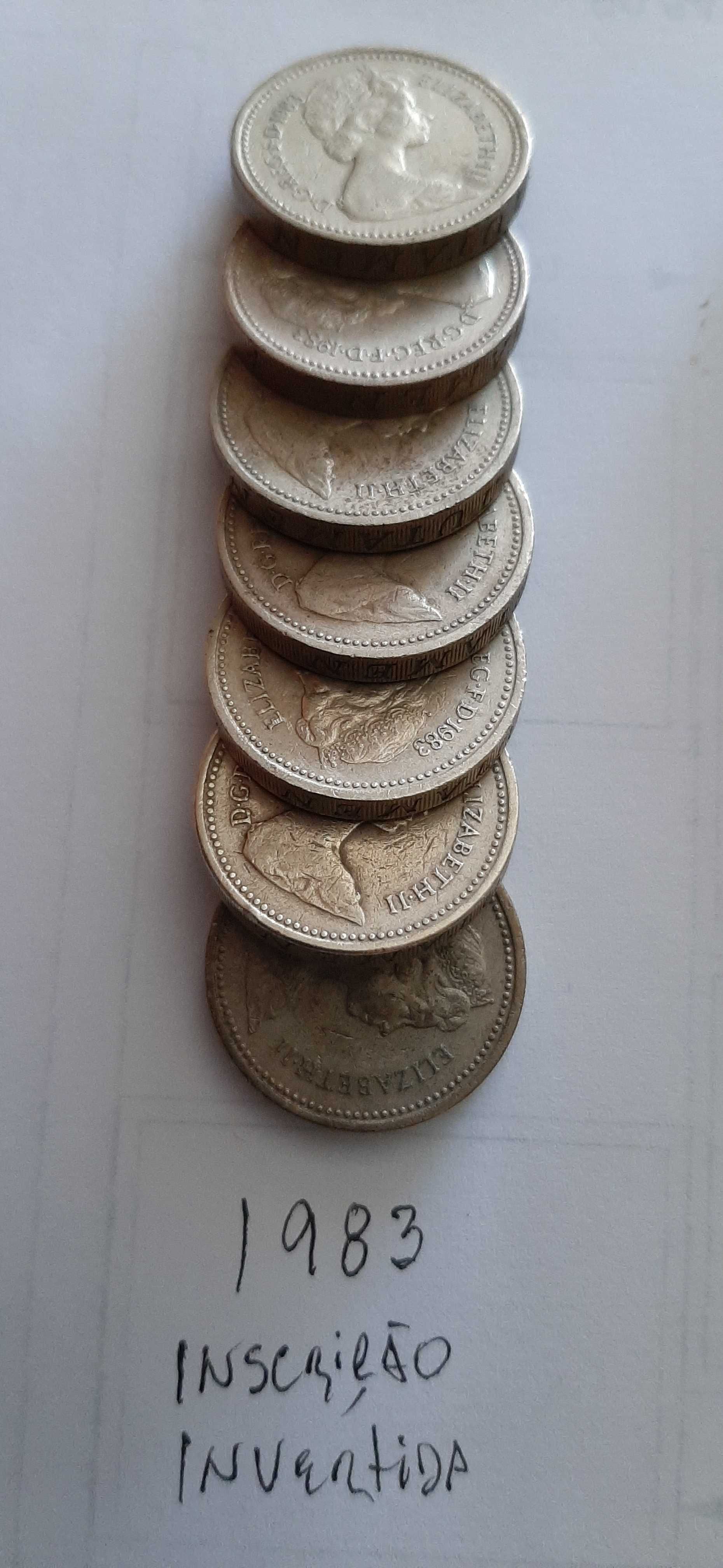 Moedas One Pound  Inglesas