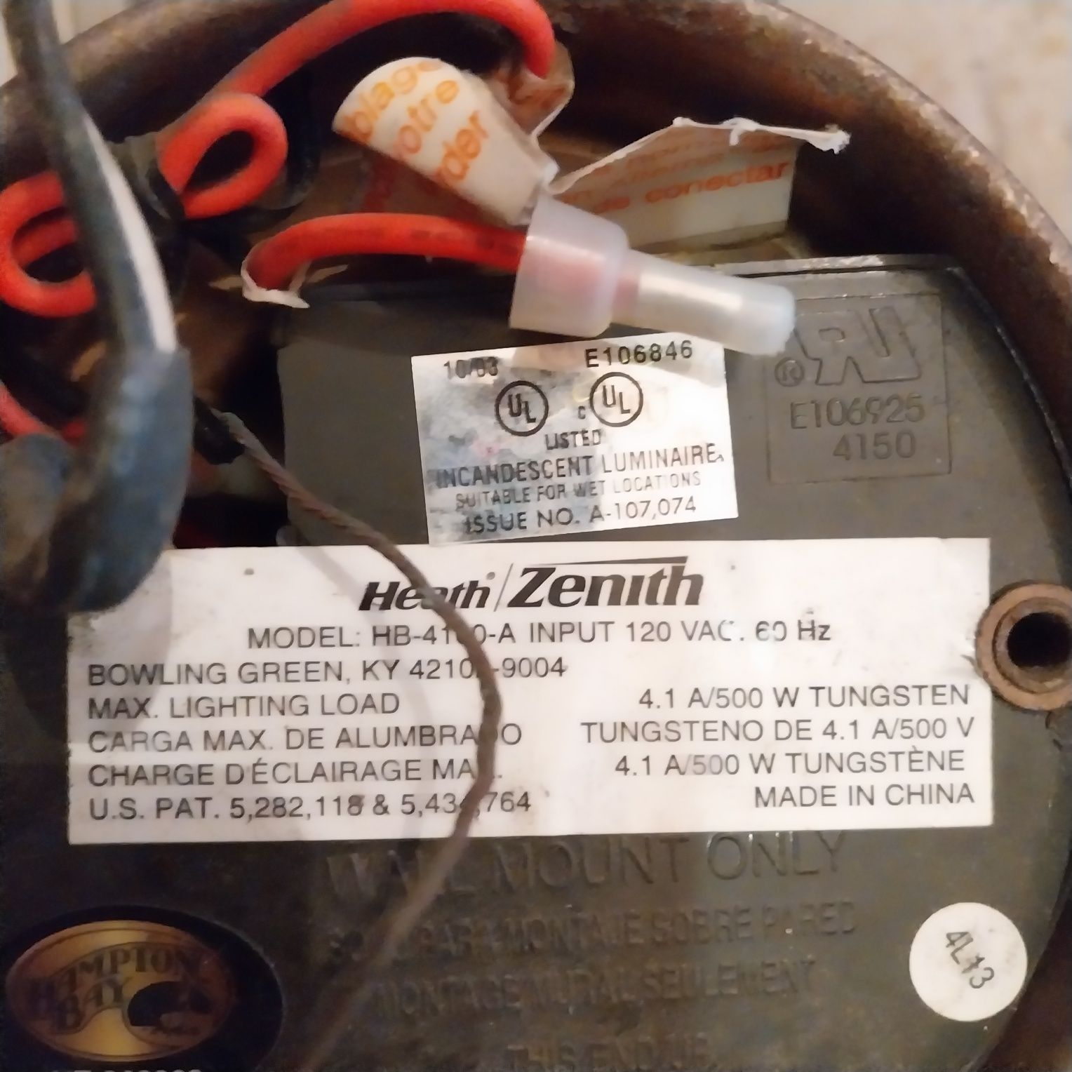 Lampa rustykalne Heath Zenith 4160