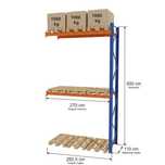 STOW Regał magazynowy Paletowy Moduł Dostawny 500x110 cm